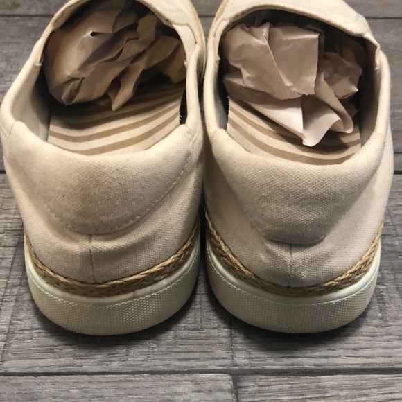 Vionic canvas oatmeal Sunny Rae Twin Gore slip on casual sneakers with braid - Picture 2 of 8